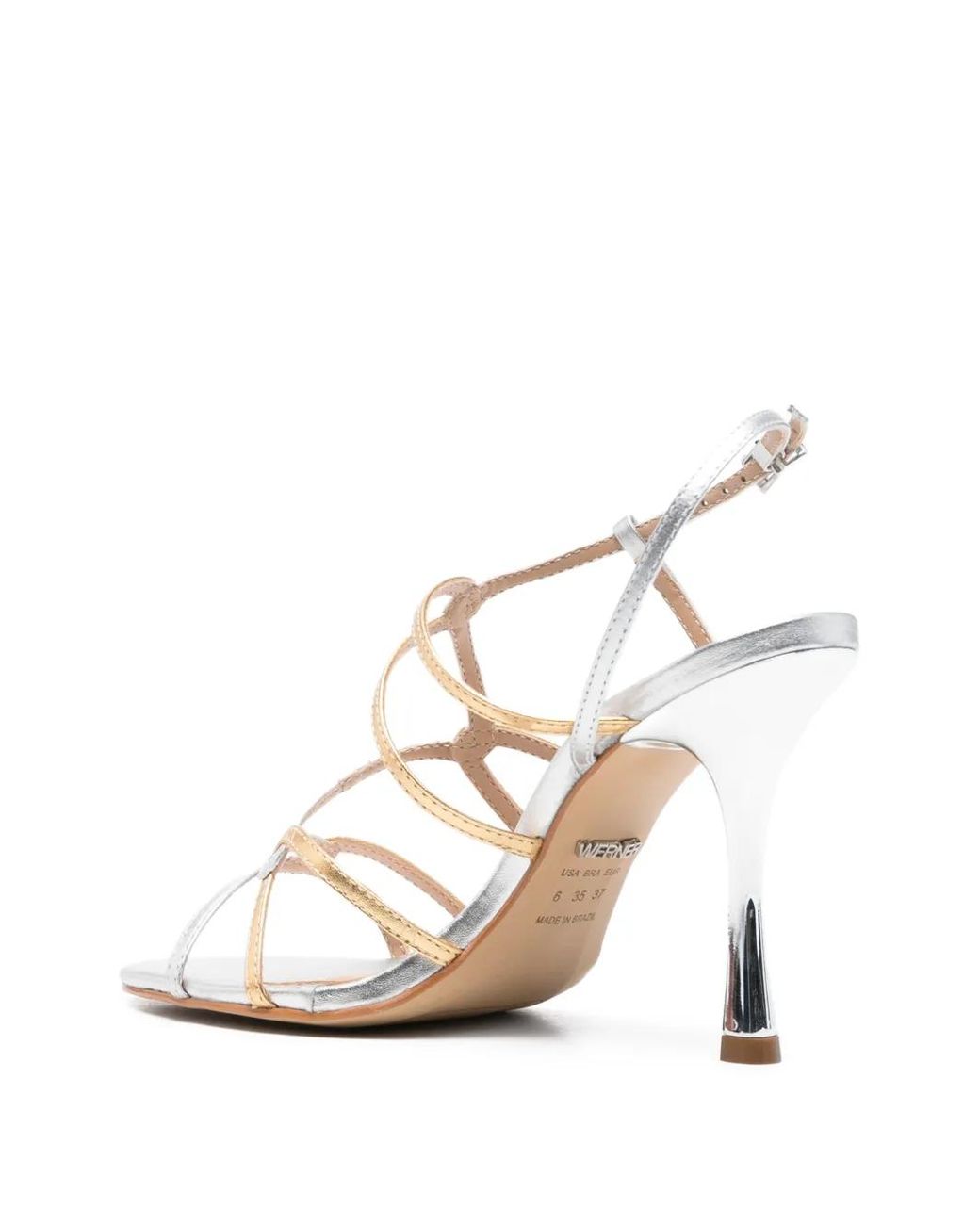Werner White Strappy Heeled Sandals