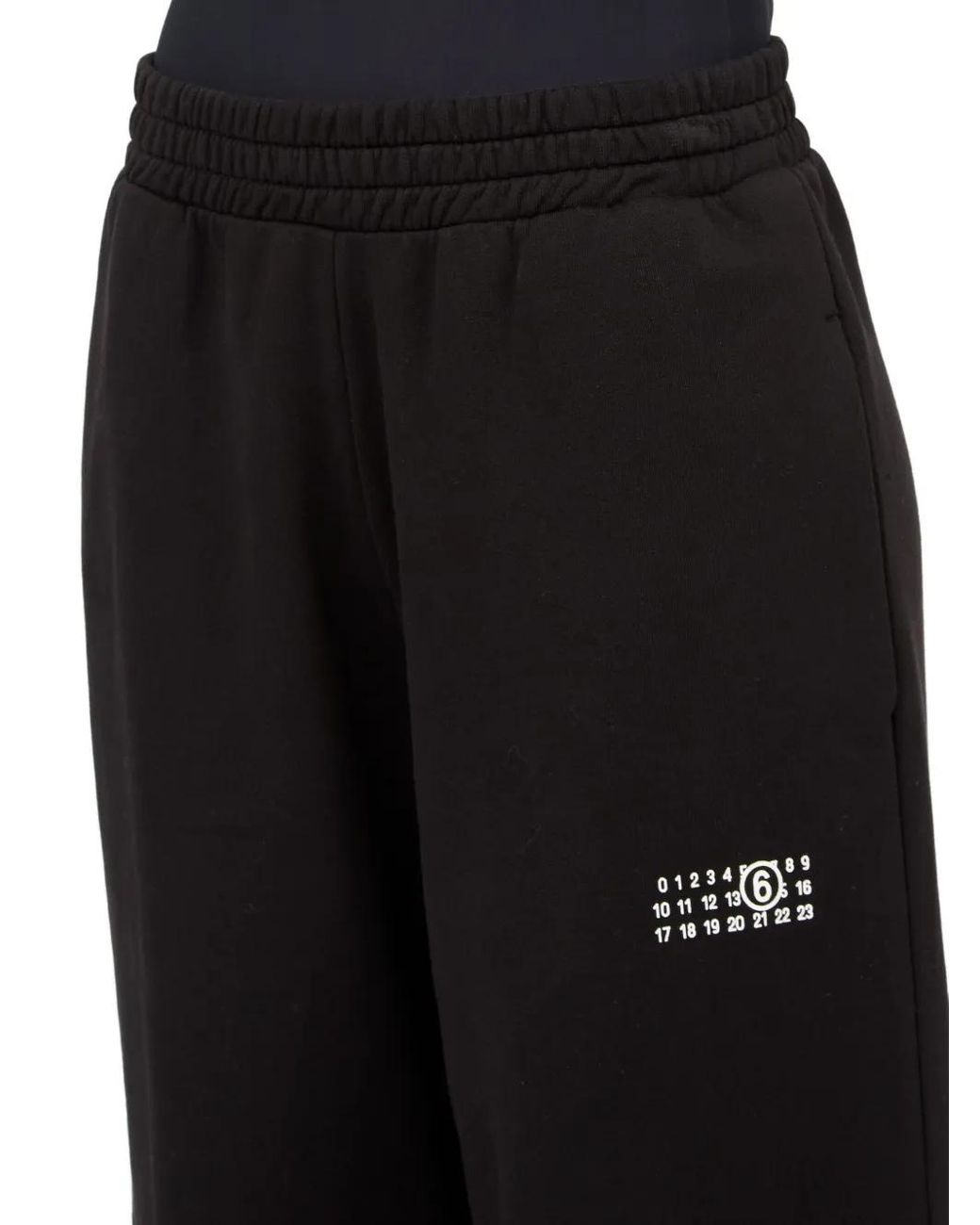 MM6 by Maison Margiela Black Cotton Sweatpants