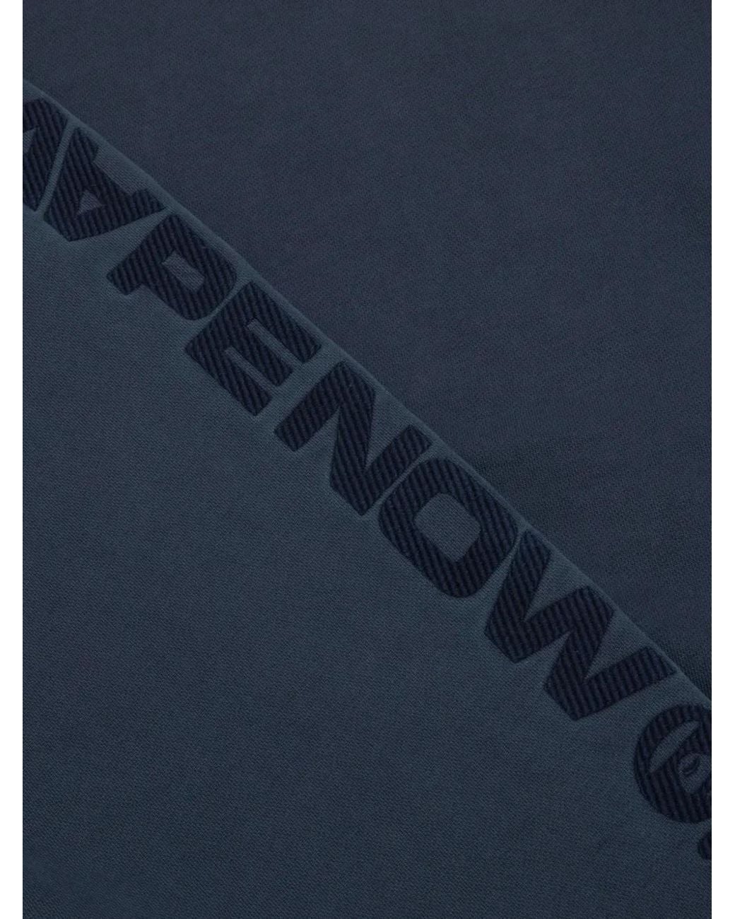 Aape By A Bathing Ape Blue Logo-Patch Crew-Neck Sweater for men