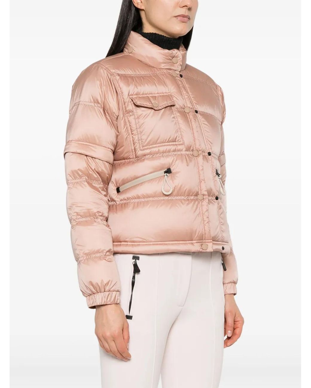 Moncler Pink Mauduit Short Down Jacket