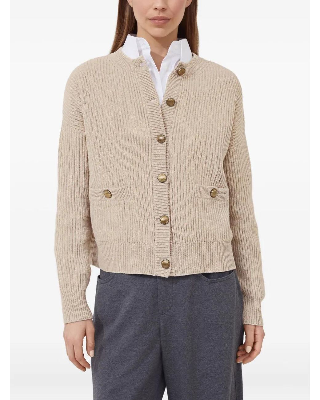Brunello Cucinelli Natural Wool Blend Cardigan