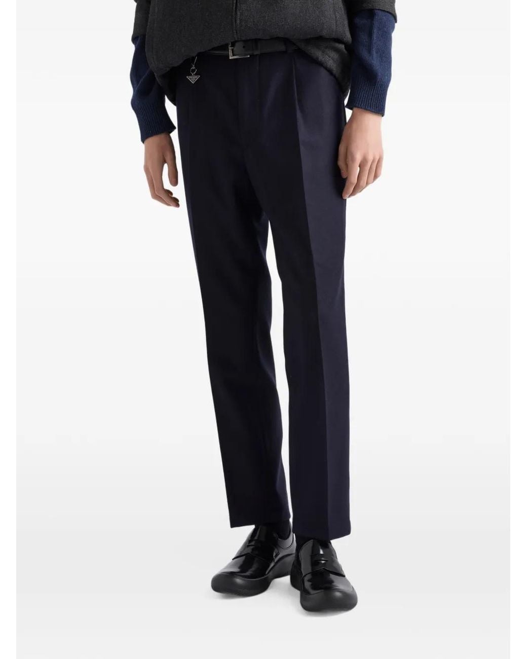 Prada Re-Wool Hose in Blue für Herren