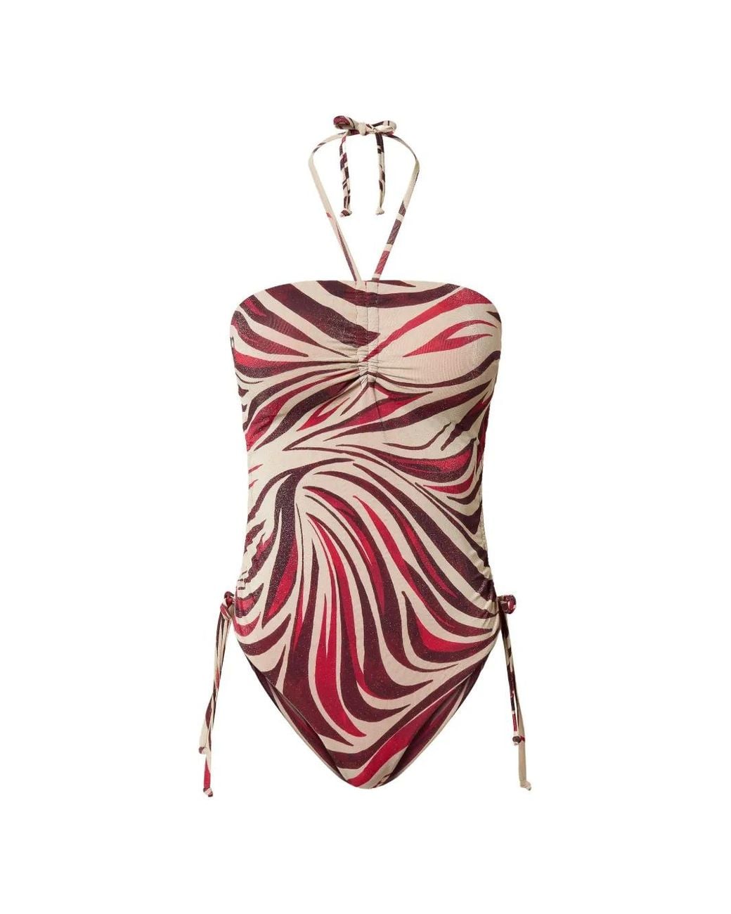 Twinset White One-Piece Swimsuit With Lurex And Print