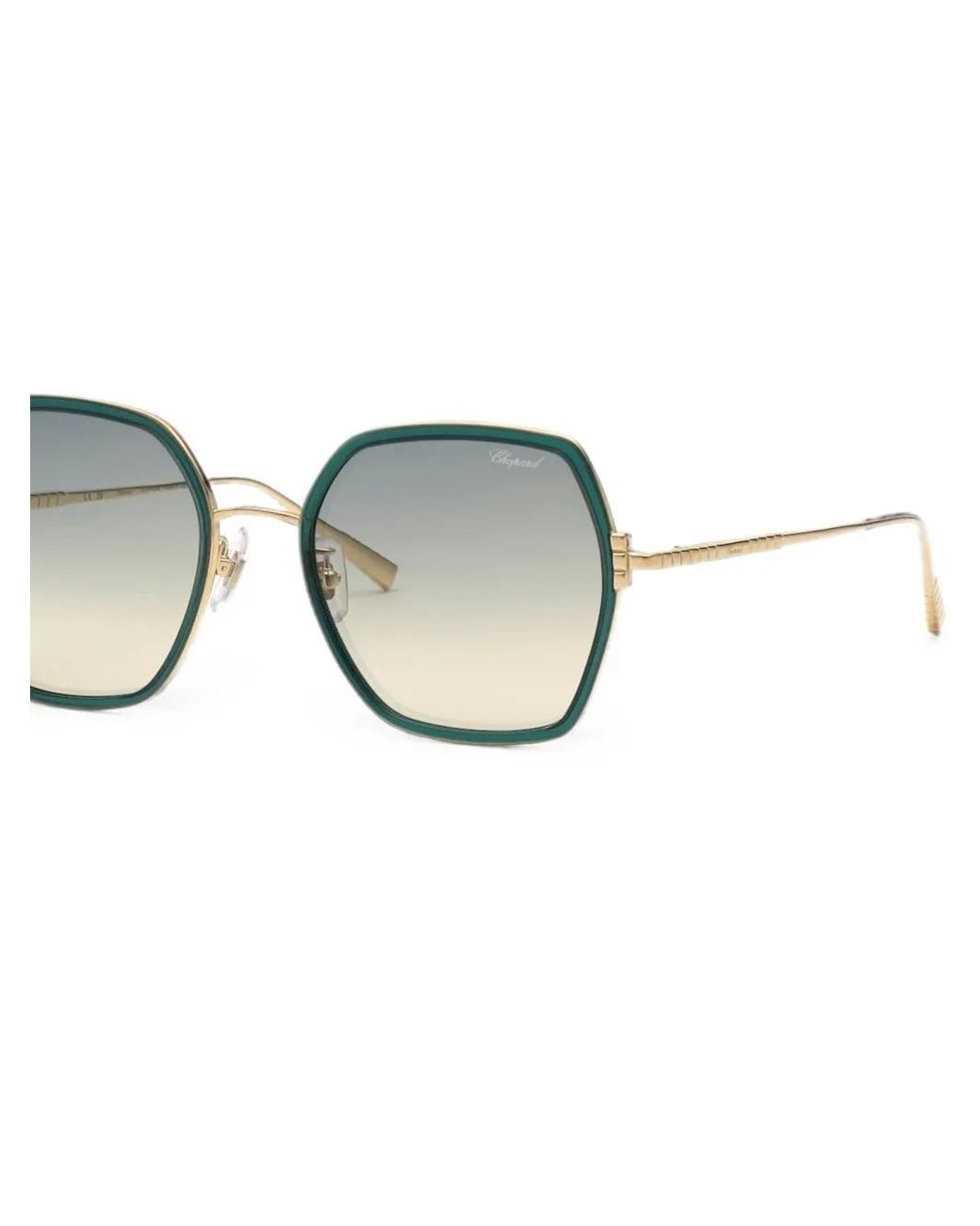 Chopard Metallic Geometric-Frame Sunglasses
