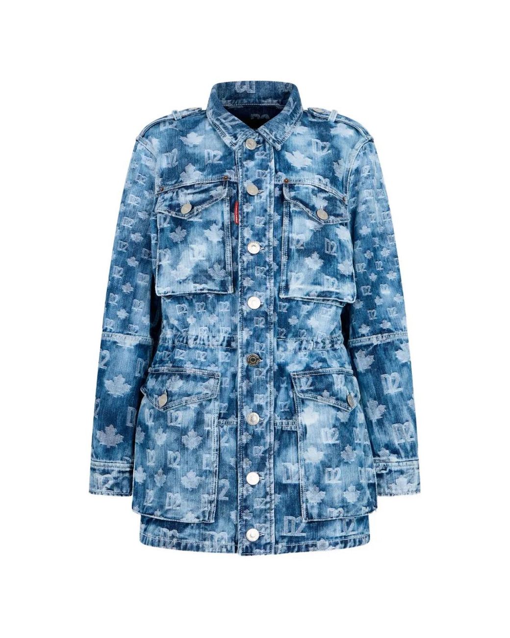 DSquared² Denim Jack Met D2-Monogram in het Blue