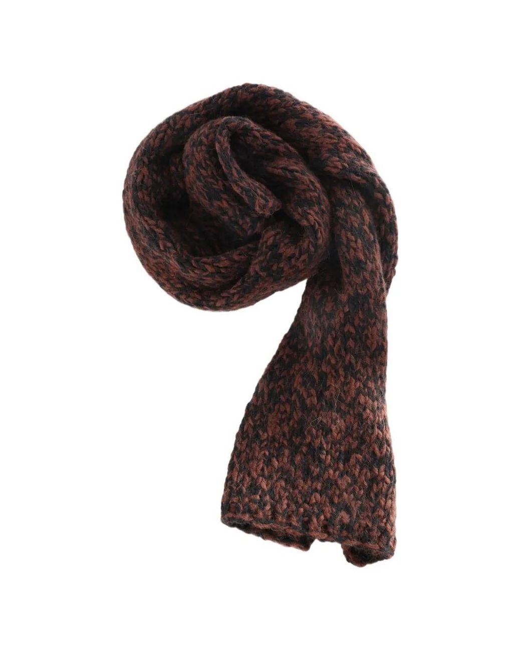 Casey Casey Brown Chunky-Knit Scarf