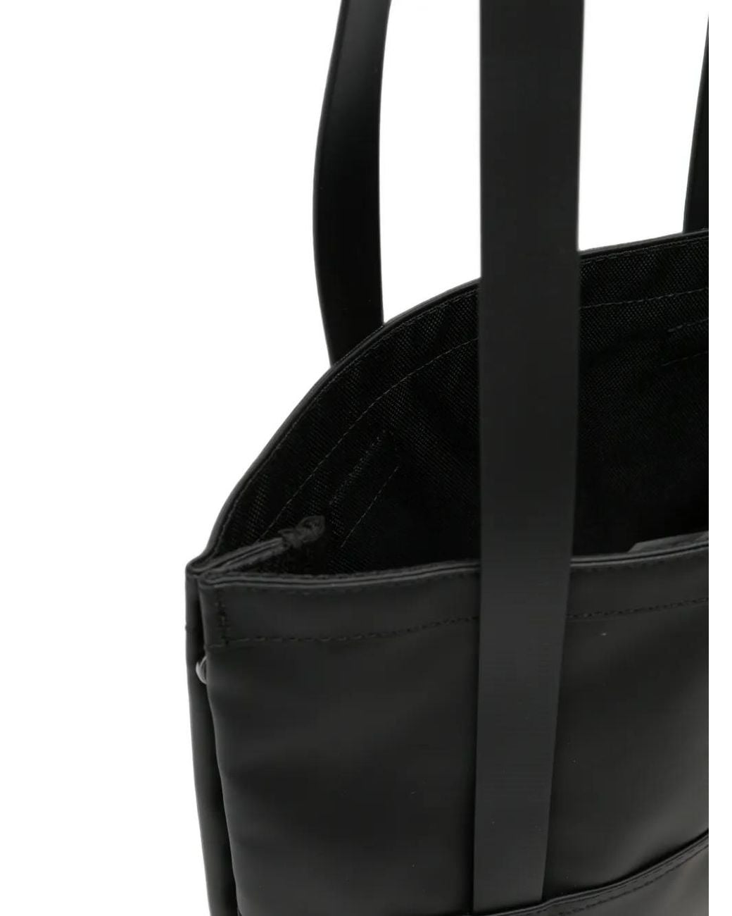 Rains Black Logo-Print Shoulder Bag
