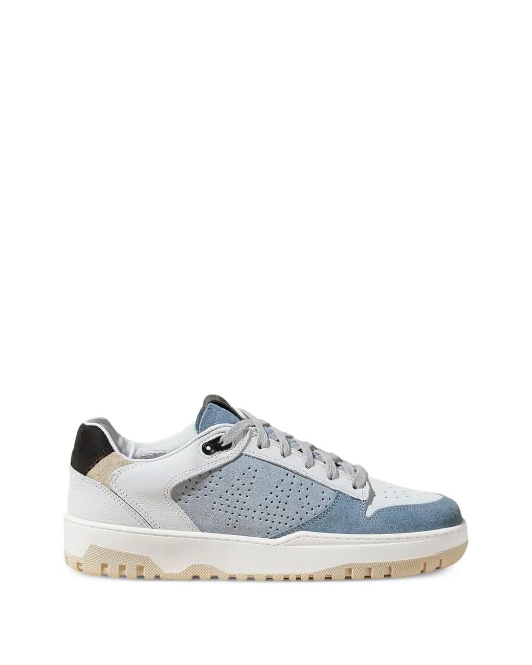 P448 White Mason Panelled Sneakers for men