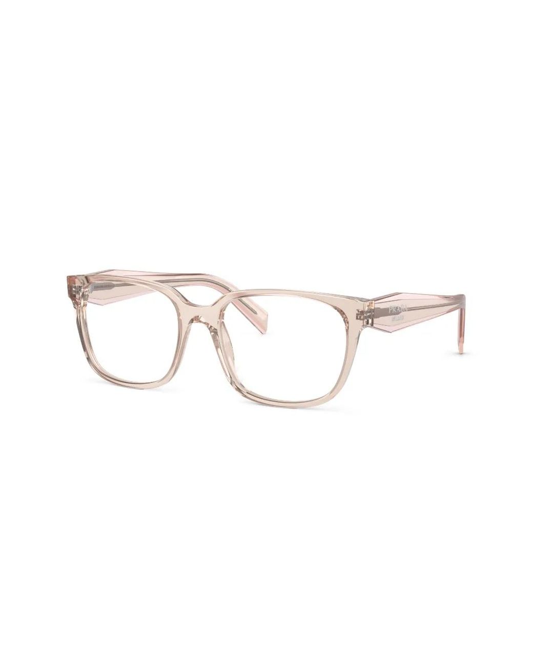 Prada Natural Square-Frame Glasses