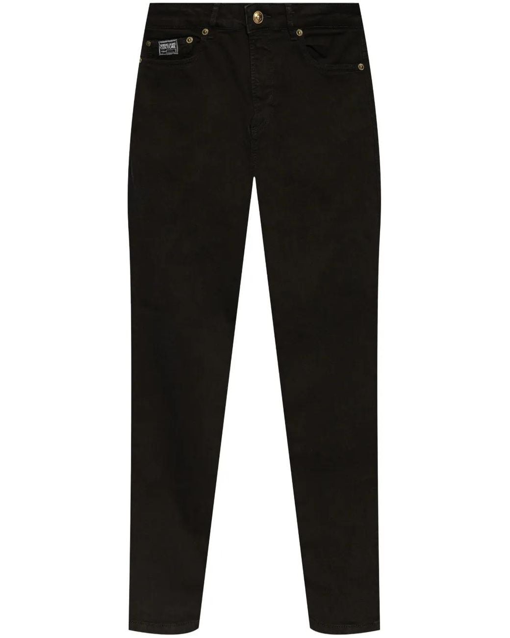 Versace Jeans Couture Black Logo-Patch Jeans for men