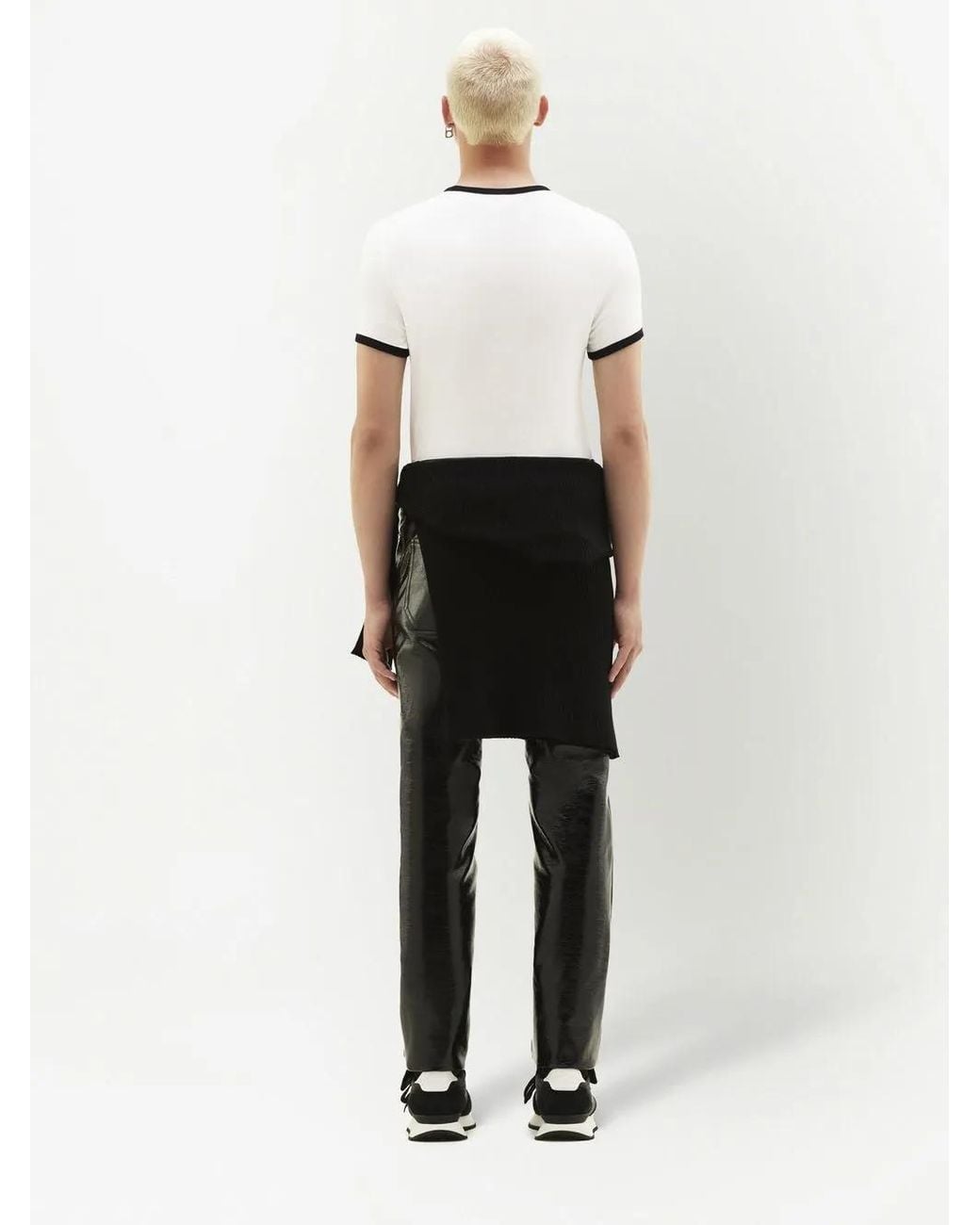 Courreges White Bumpy Contrast T-Shirt for men