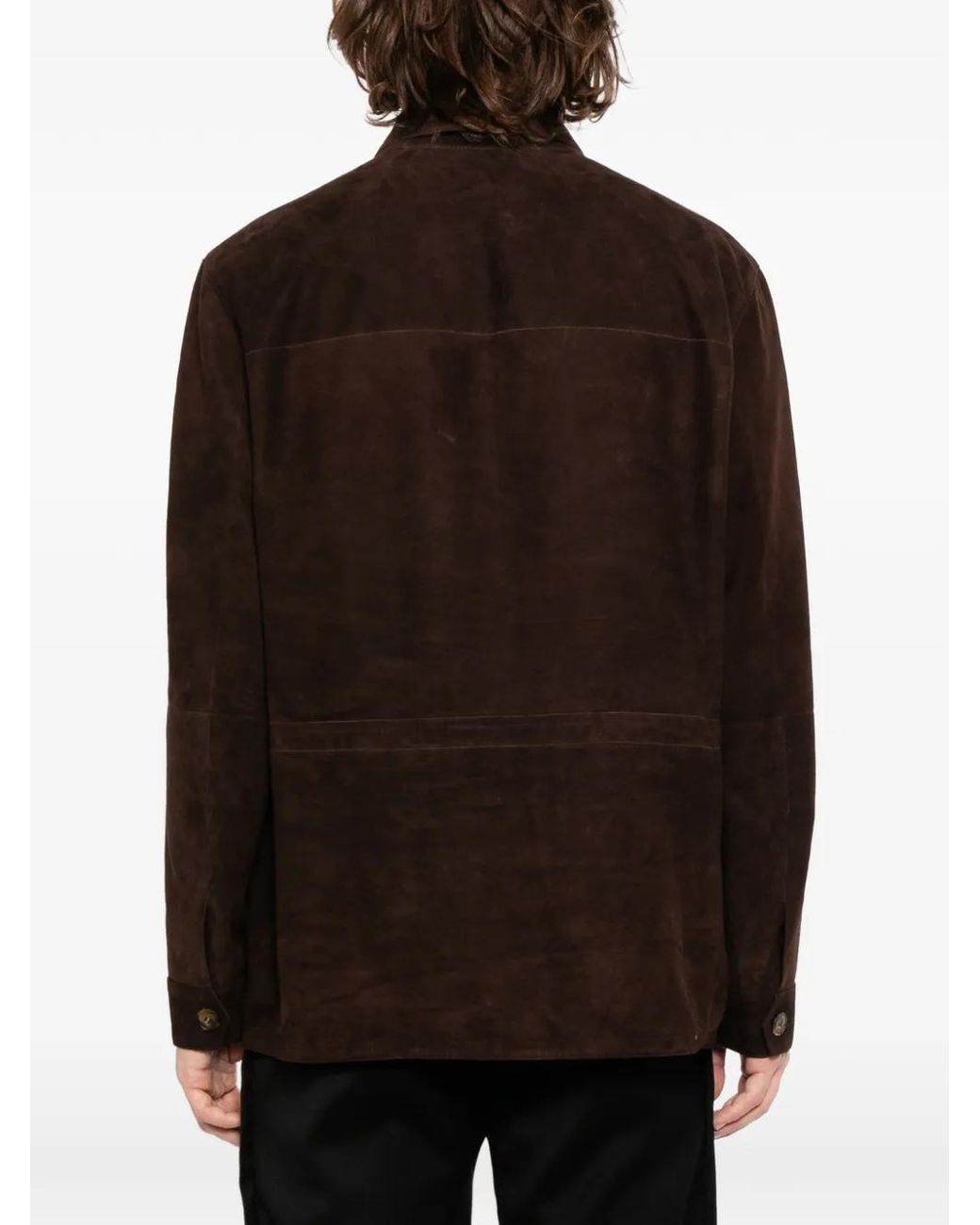 Canali Brown Flap-Pocket Jacket for men