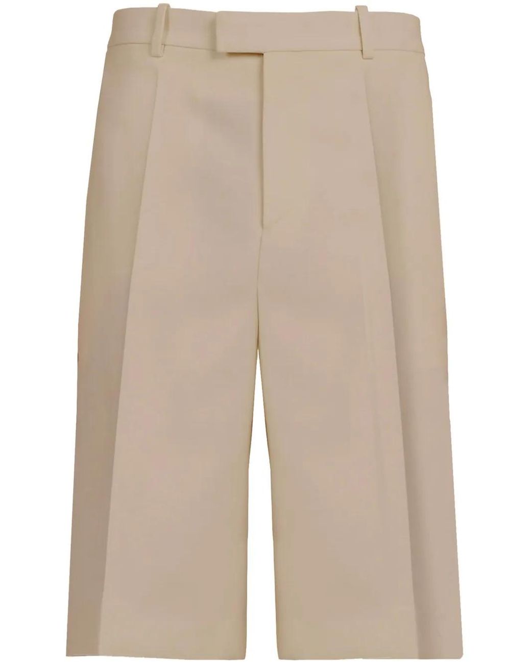 Ferragamo Natural Pressed-Crease Bermuda Shorts for men