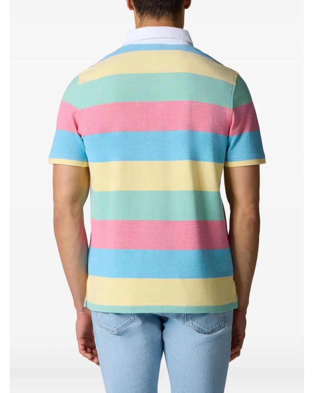 Brooks Brothers Blue Striped Polo Shirt for men