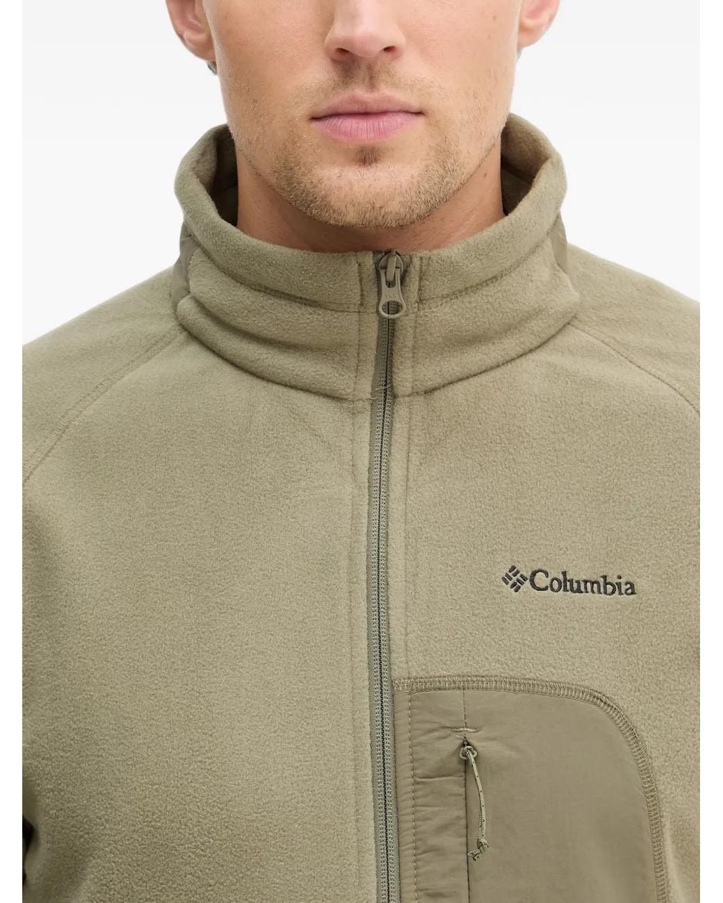 Columbia Green Zip Pocket Sweatshirt for men
