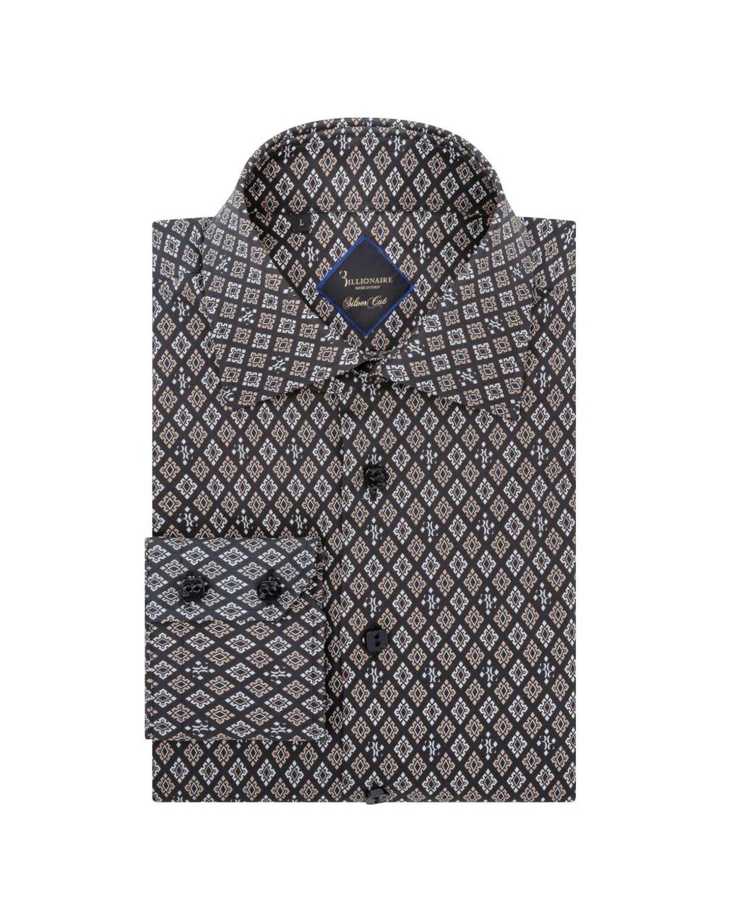 Billionaire Gray Chemise À Motif Géométrique for men