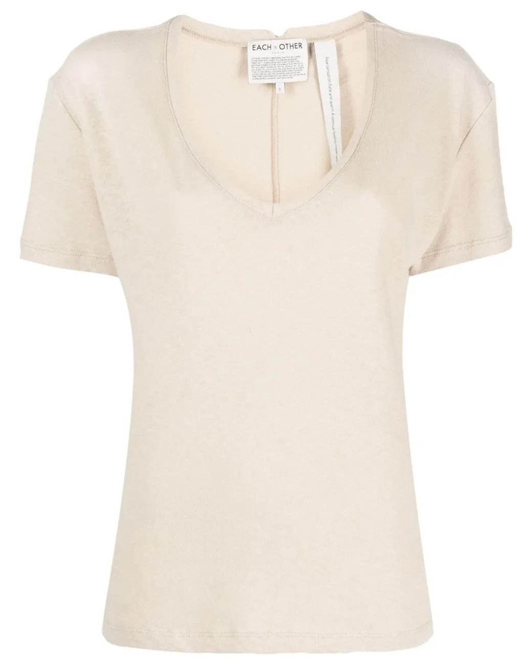 Each x Other Natural V-Neck Mélange T-Shirt