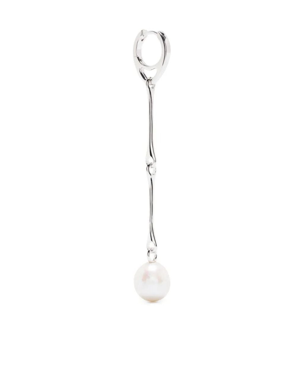 Maria Black White Star Pearl Drop Earring