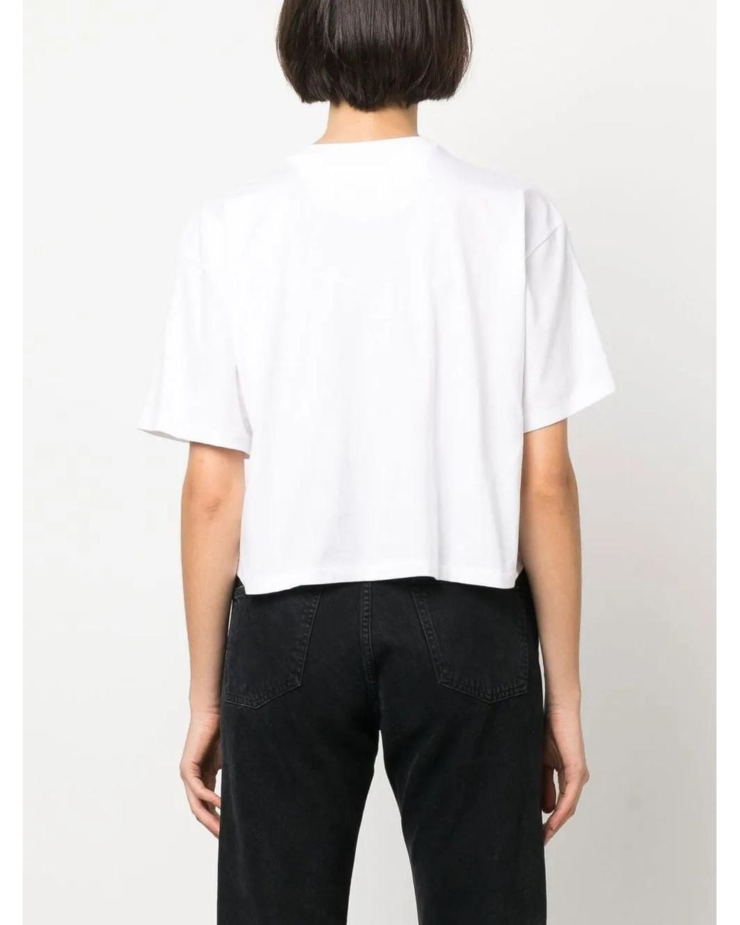 Ralph Lauren White Logo-Print Cotton T-Shirt