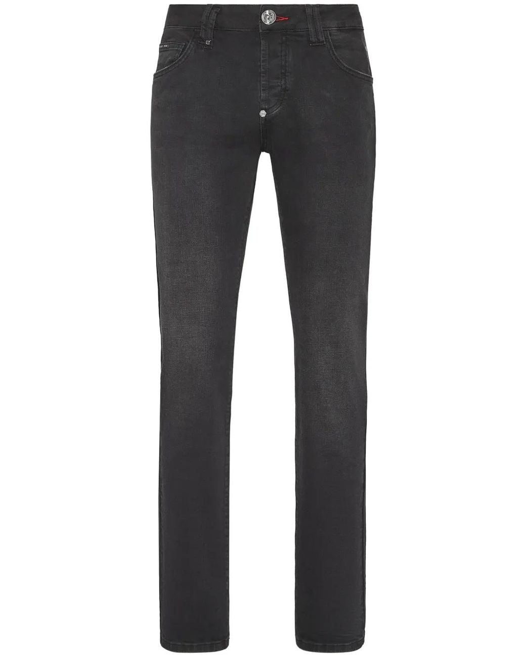 Philipp Plein Gray Supreme Iconic Straight-Leg Jeans for men