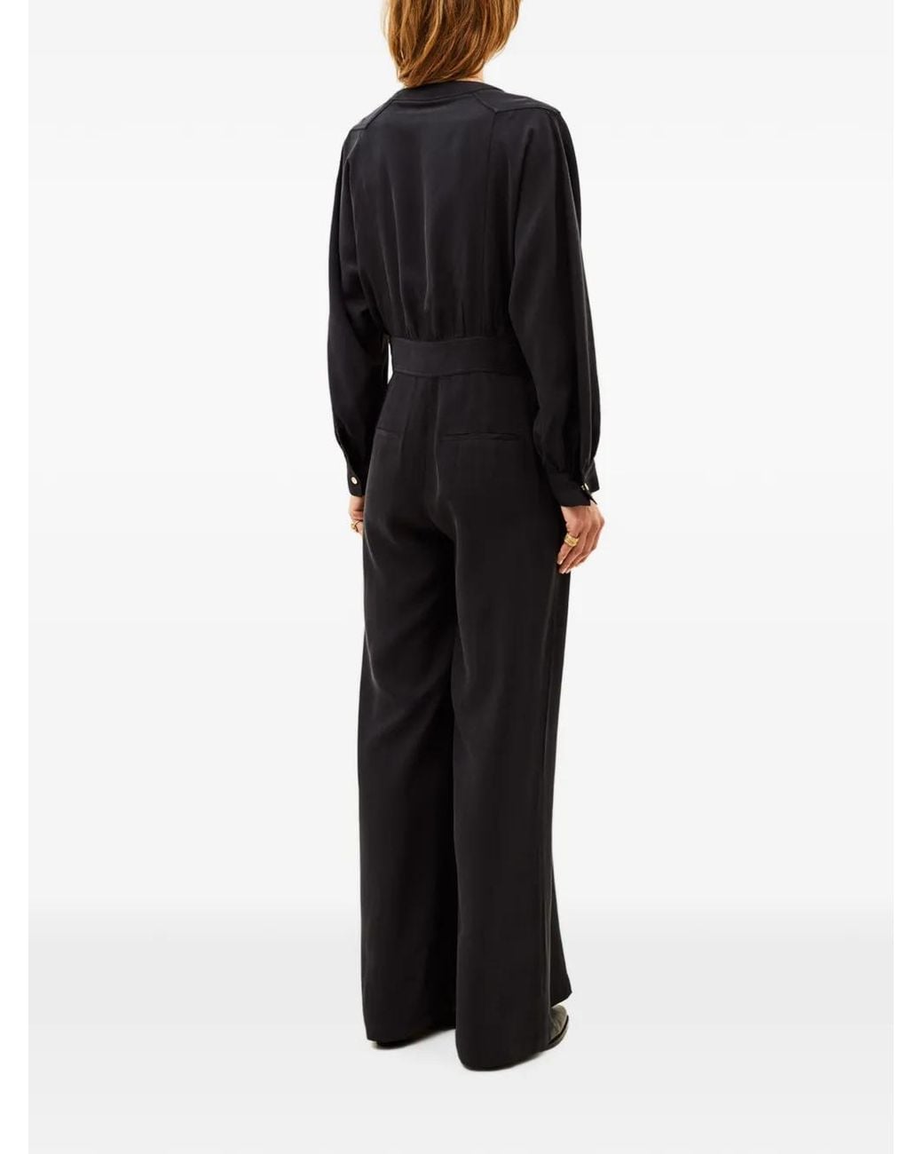 Ba&sh Black Pere Drawstring-Waist Jumpsuit