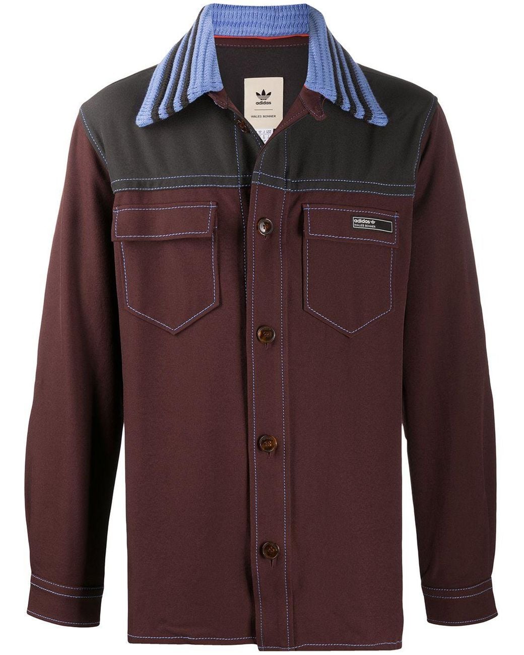 adidas Synthetic X Wales Bonner Shirt Jacket in Brown for Men - Lyst