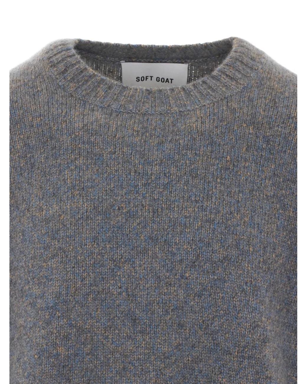 Soft Goat Gray Cashmere Sweater for men