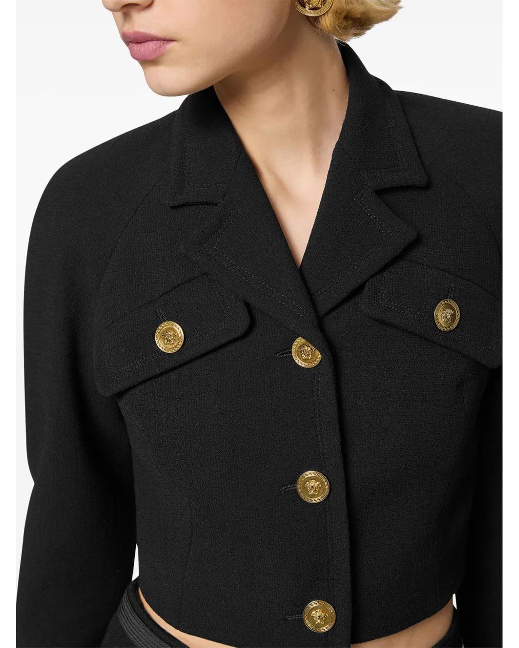 Versace Black Cropped Jacket