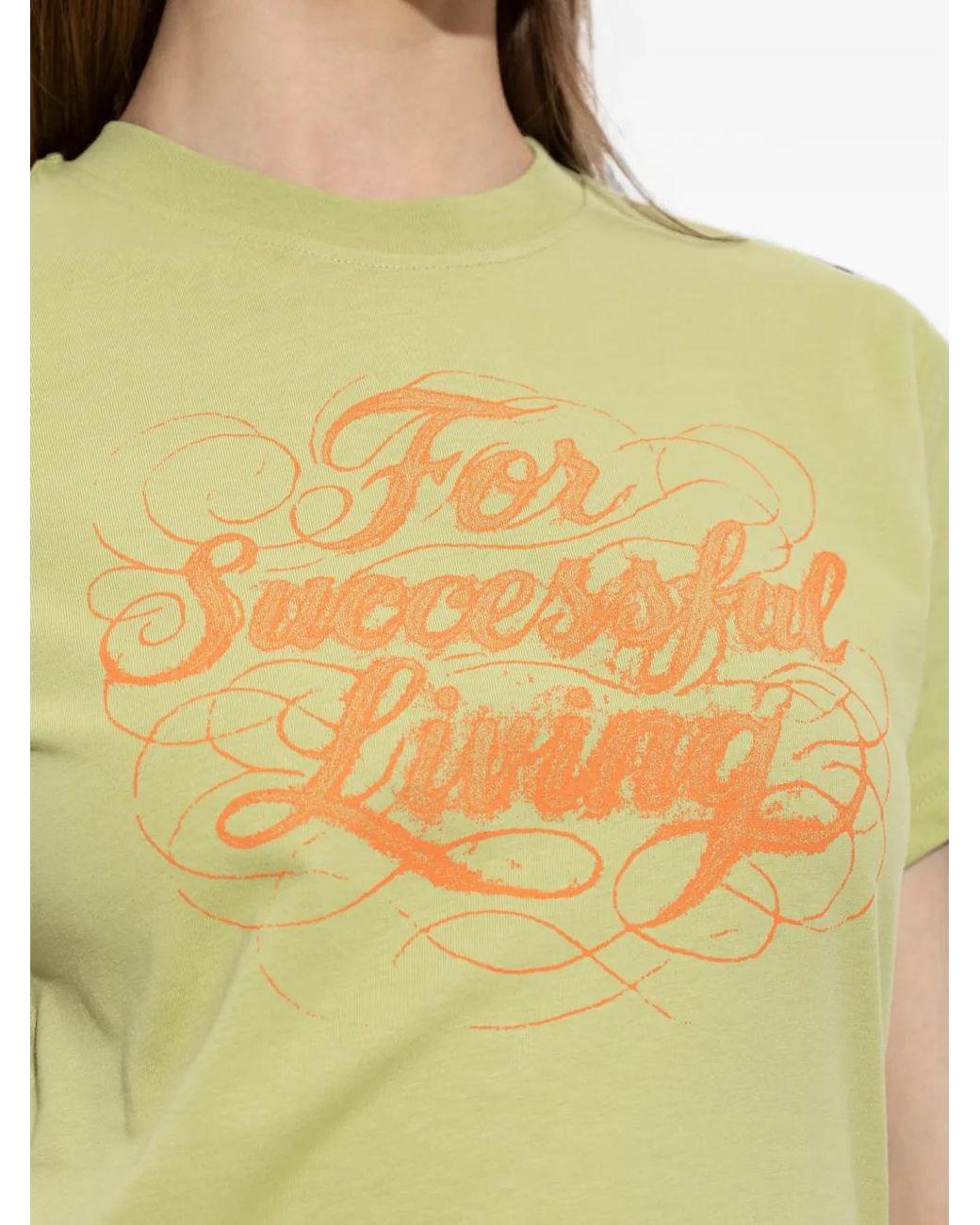 DIESEL Yellow T-Ila-Aa4 Slogan-Print Cotton T-Shirt