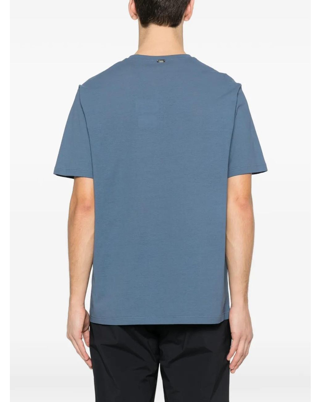 Herno Blue Round-Neck T-Shirt for men