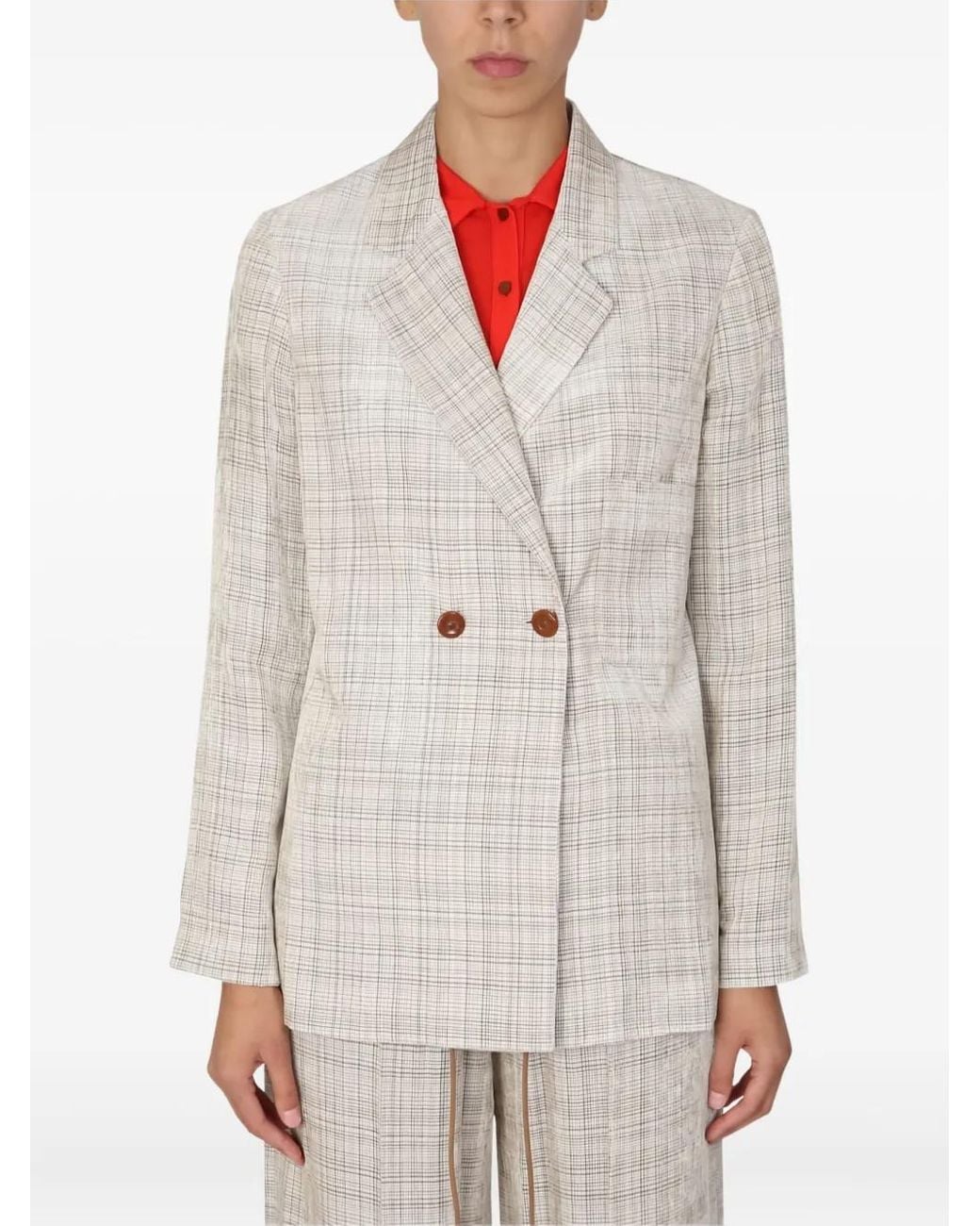 Chaqueta A Cuadros Alysi de color White