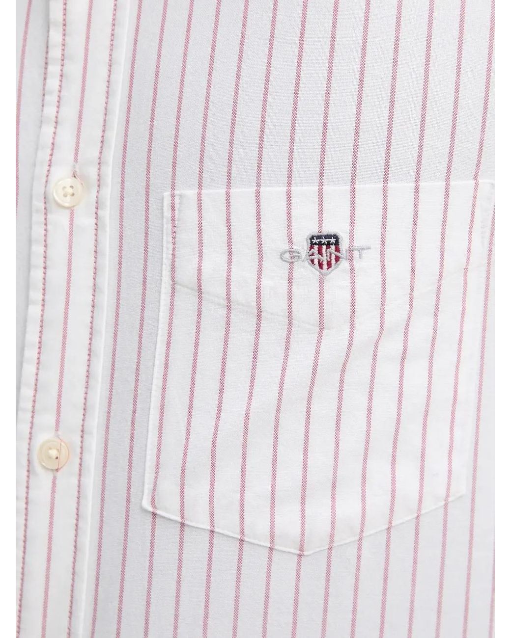 Gant White Pocket Striped Shirt for men
