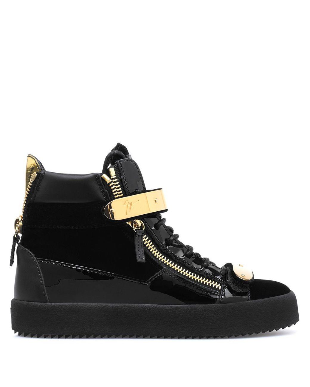 Giuseppe Zanotti Coby High-top Velvet Trainers in Black - Save 45% - Lyst