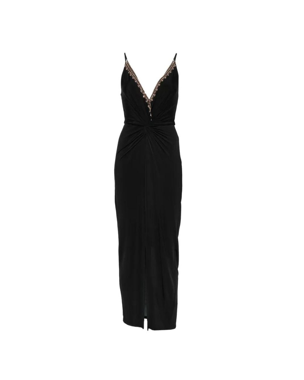 Camilla Black Leopard Libertine Embellished Twist-Detail Midi Dress