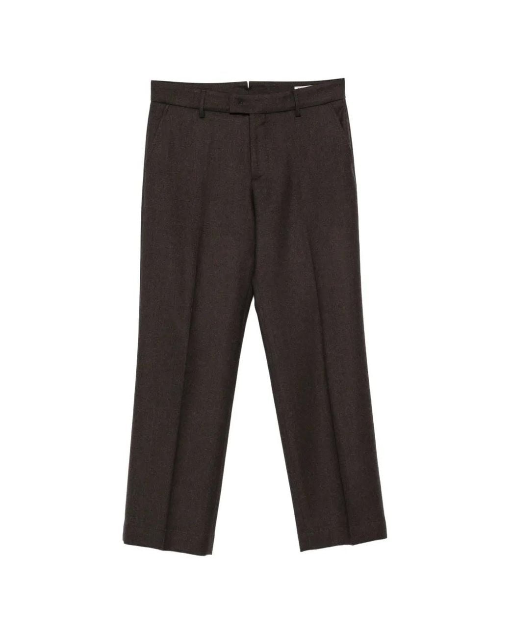 Berwich Black Pressed-Crease Belt-Loop Trousers