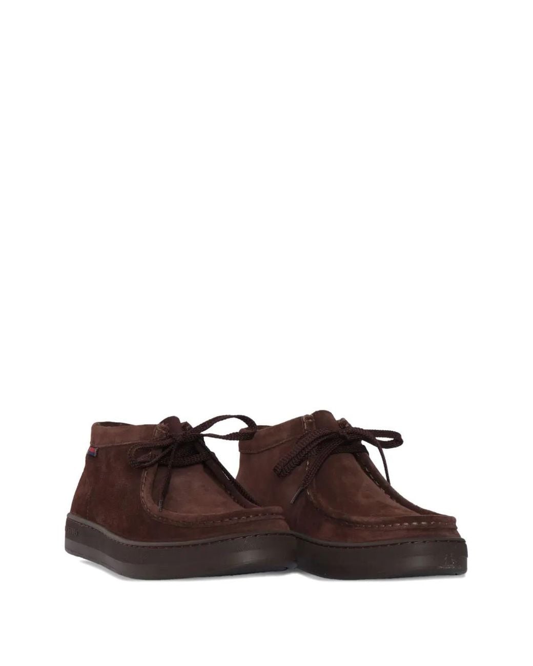 Sebago Brown Harper Mid Leather Boots for men