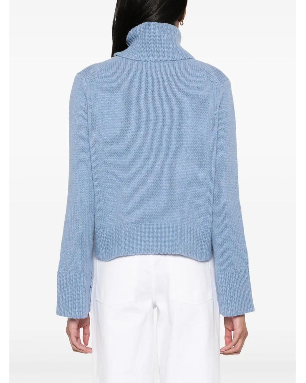 Polo Ralph Lauren Blue Roll-Neck Knitted Jumper