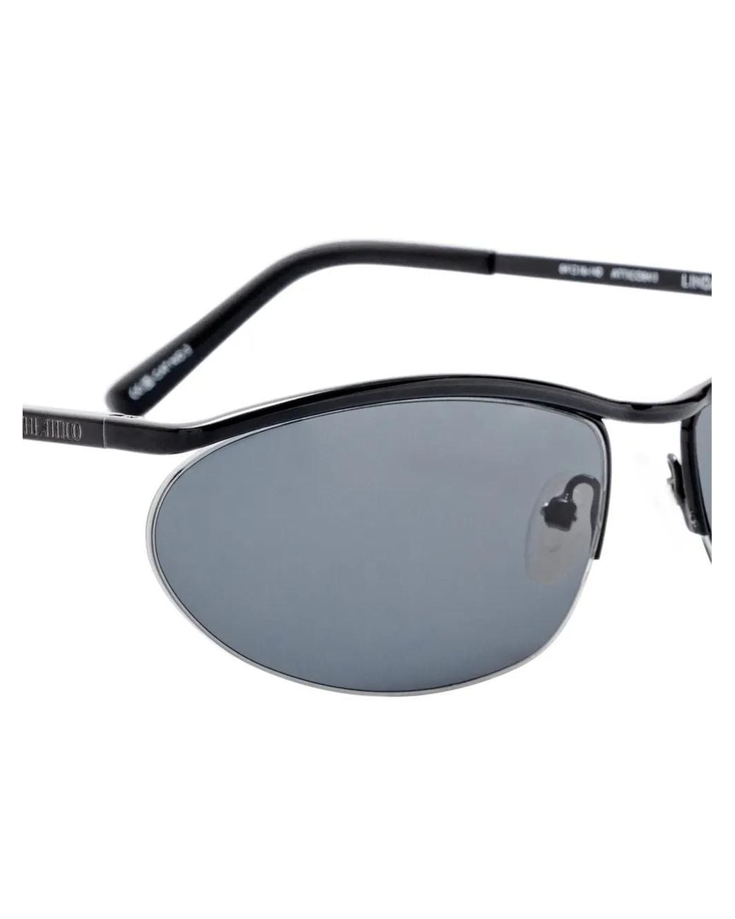 The Attico Blue Charlotte Oval-Frame Sunglasses