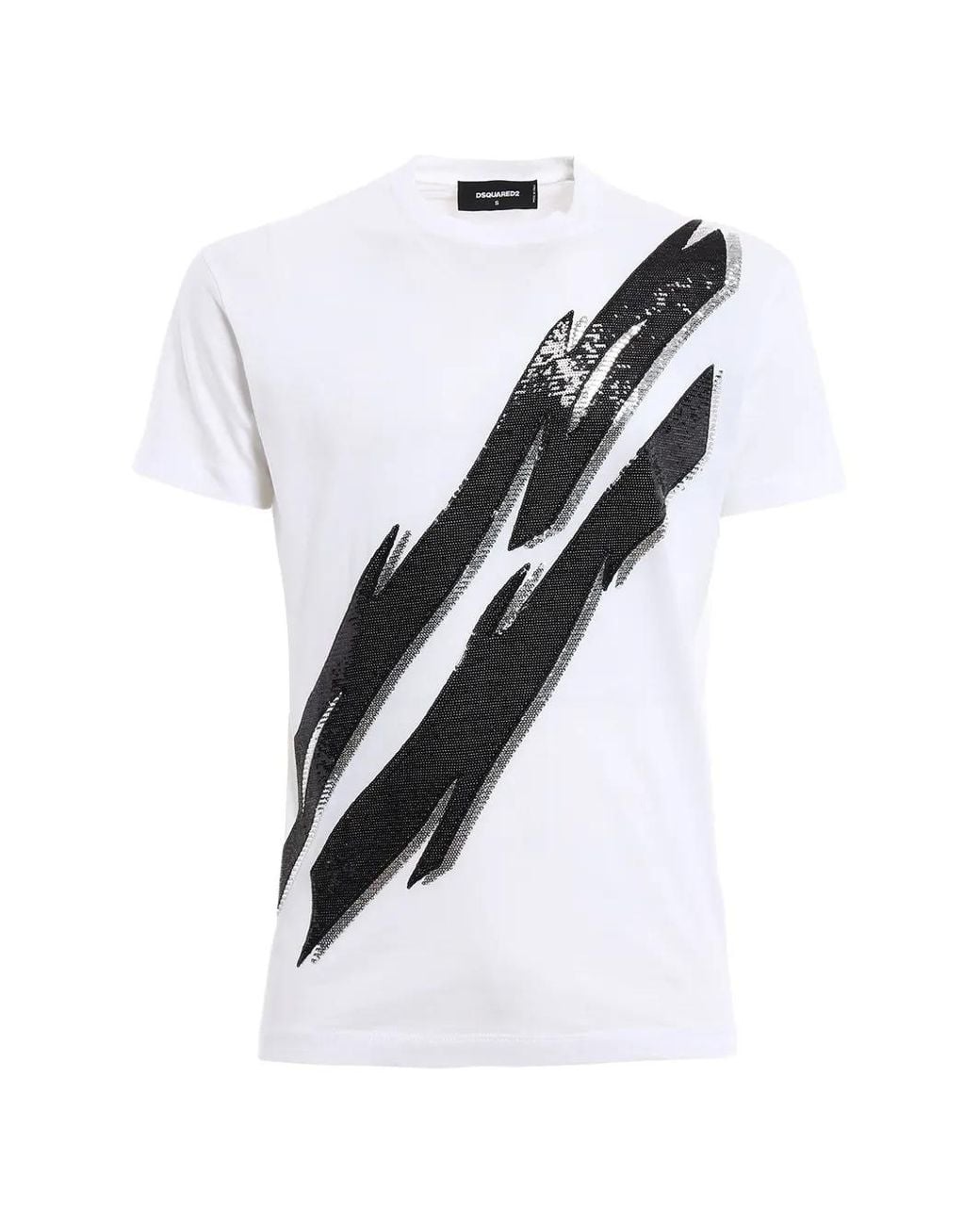 DSquared² White Sweat Brodé De Sequins