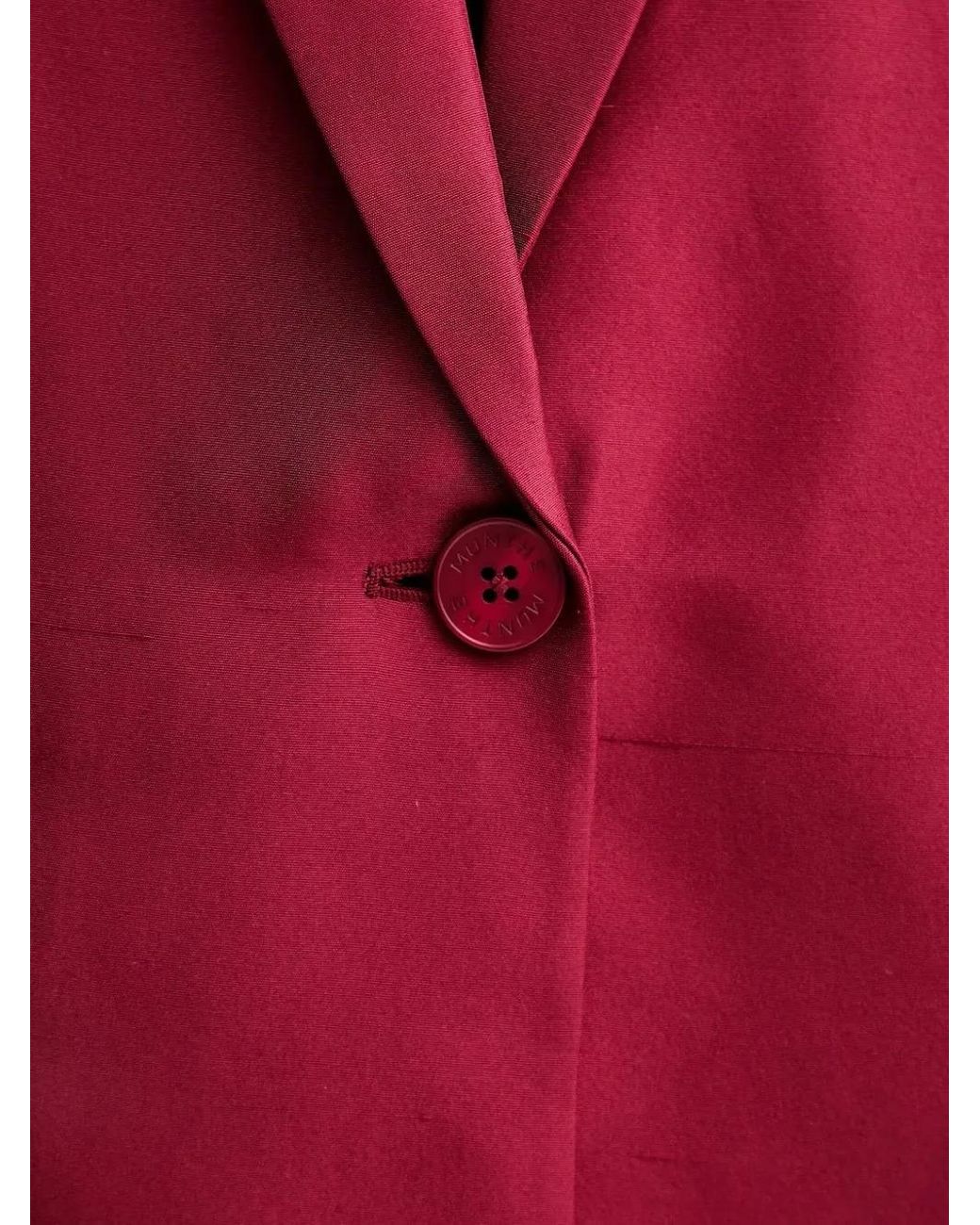 Munthe Red Patton Single-Breasted Blazer