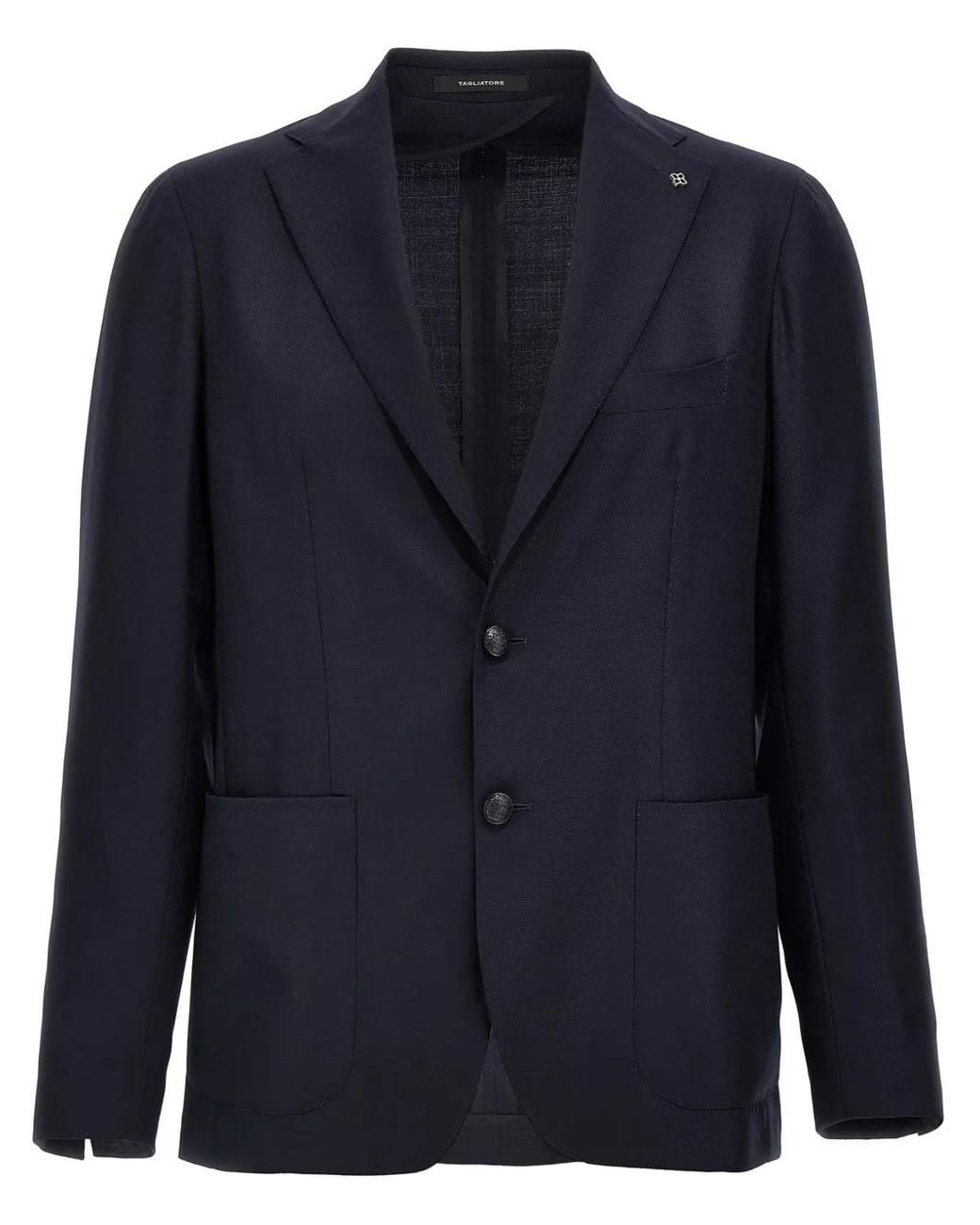 Tagliatore Blue Tailored Single Breasted Wool Blazer for men