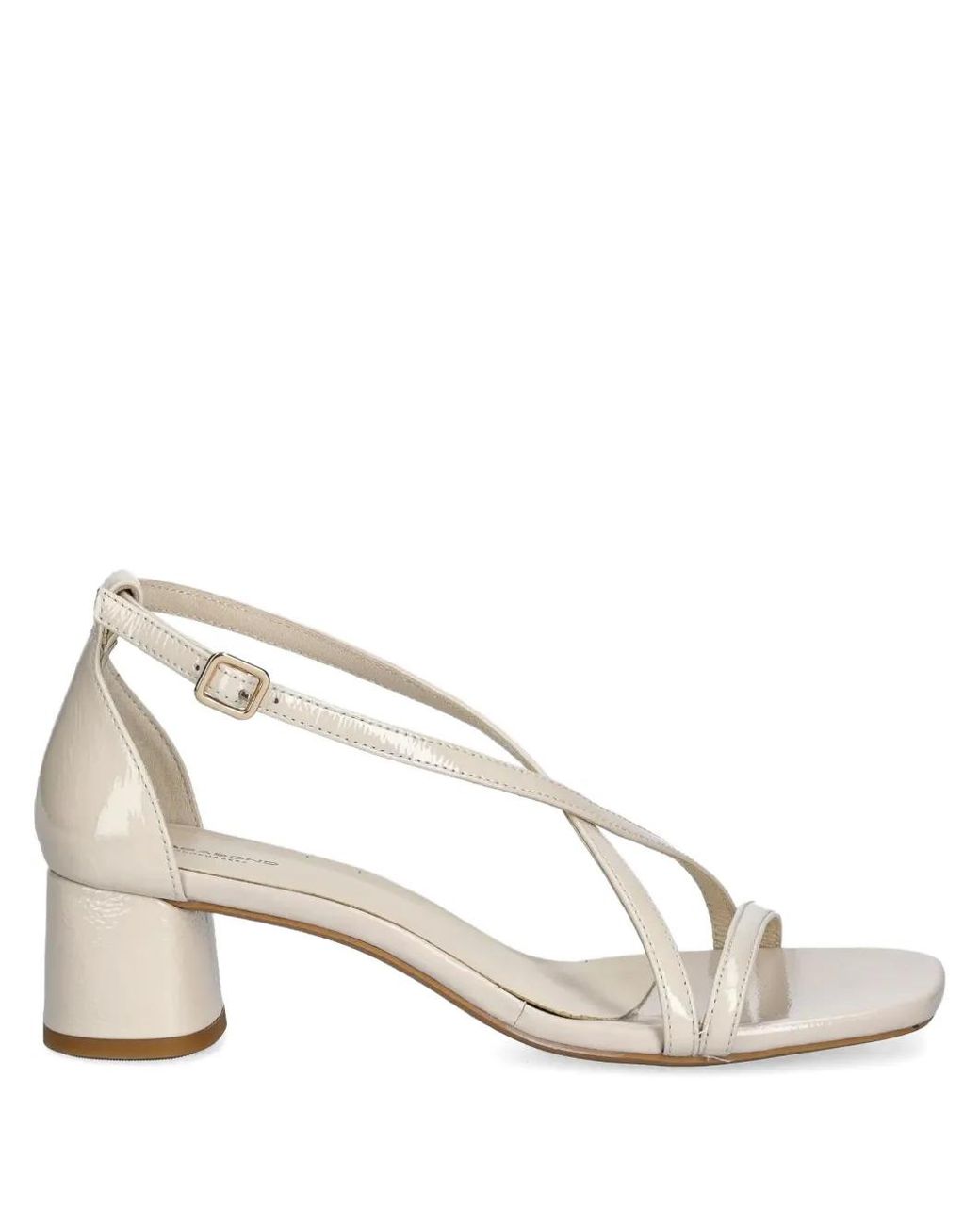 Vagabond Natural Cross-Strap Block-Heel Sandals