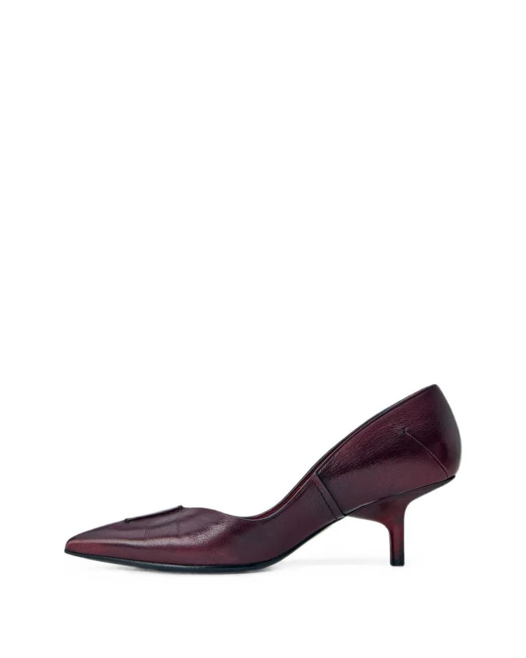 CAPASA MILANO Purple Pointed-Toe Leather Pumps