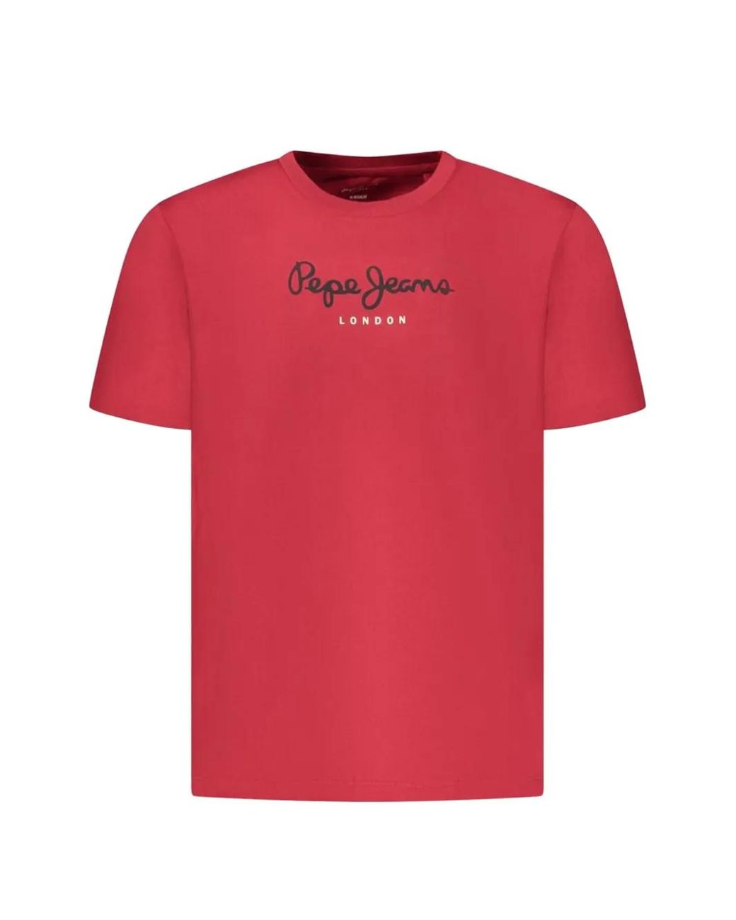 Pepe Jeans Red Logo-Print T-Shirt for men