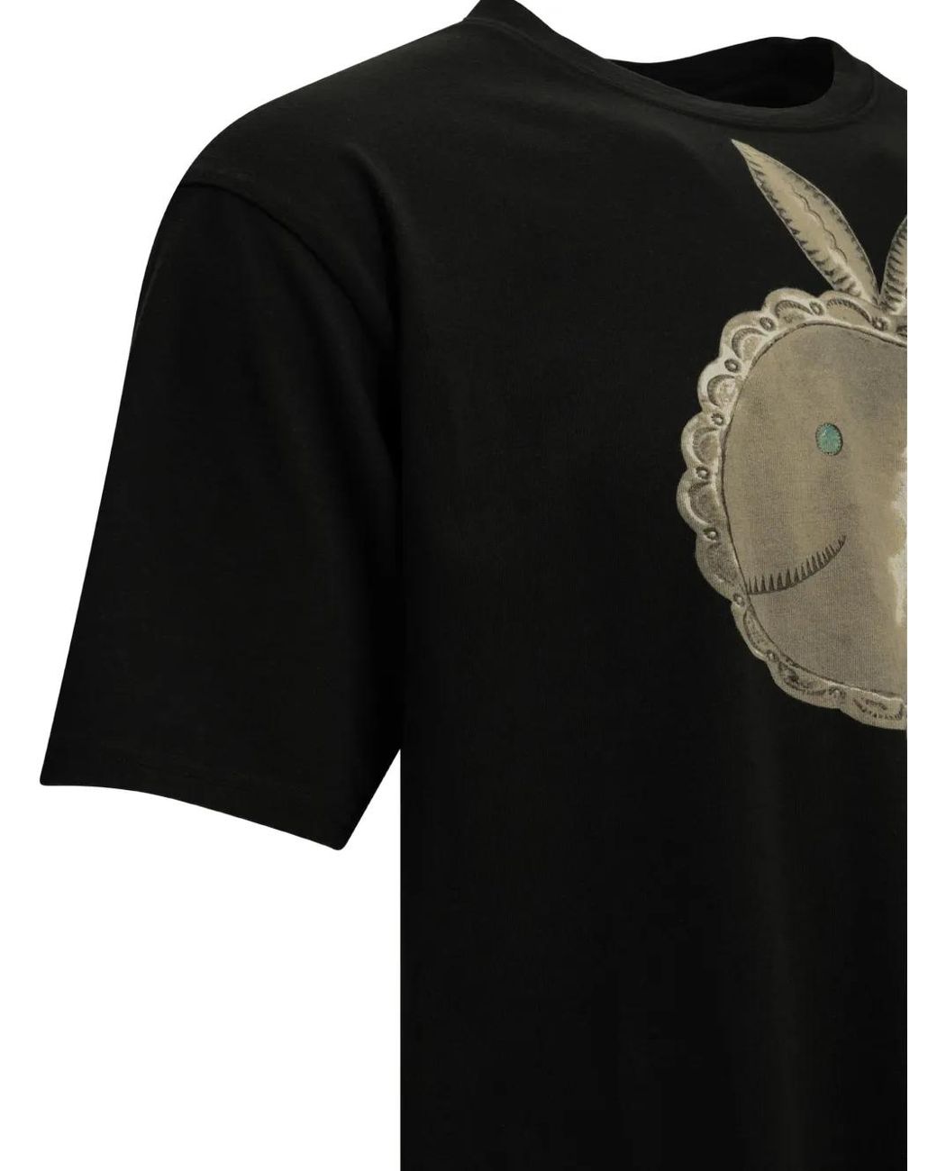 Kapital Black Graphic-Print T-Shirt for men