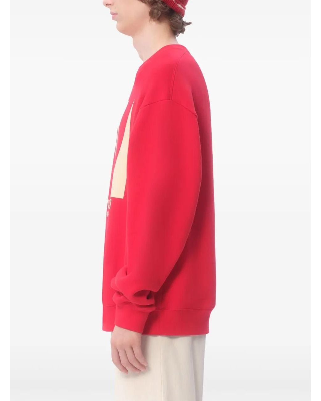 Valentino Garavani Red Crew-Neck Sweatshirt for men