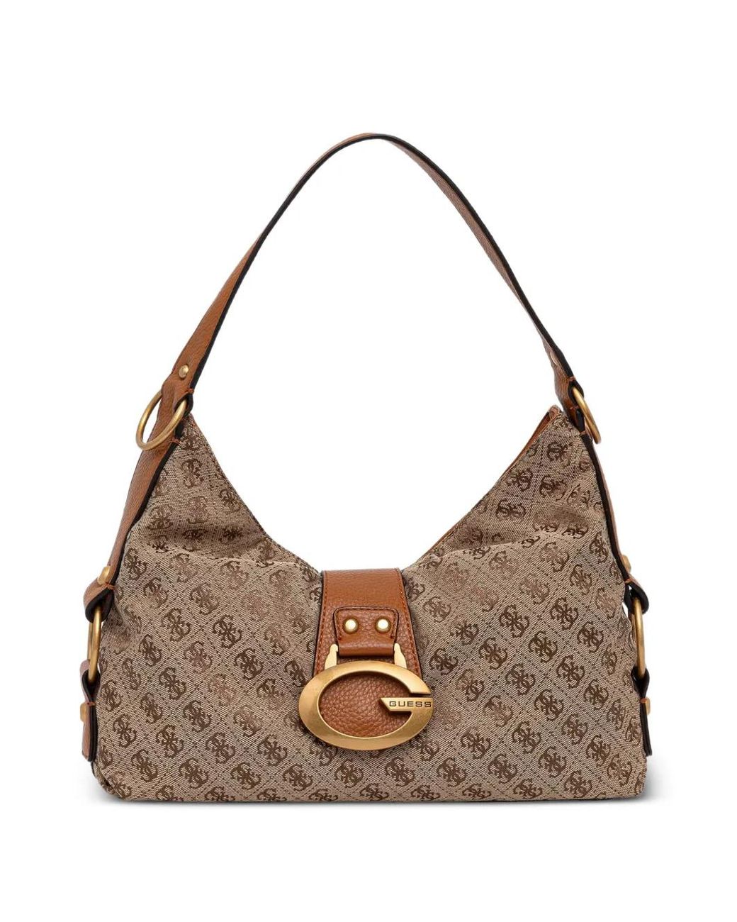 Borsa Tote Con Monogramma di Guess in Brown