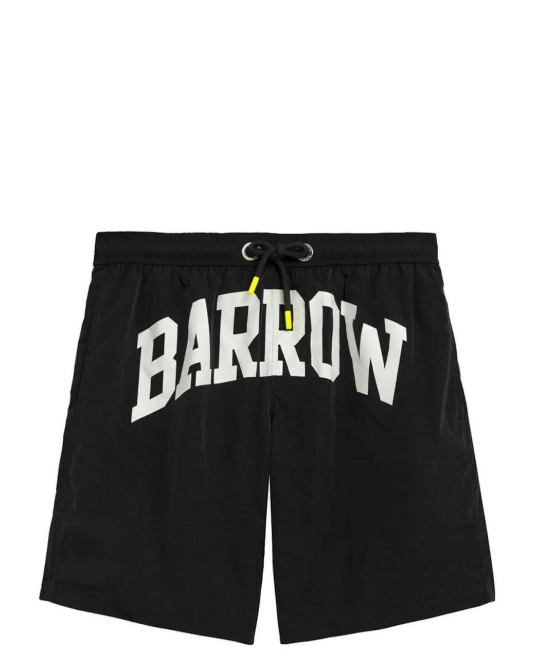 Barrow Black Logo Print Swim Shorts for men