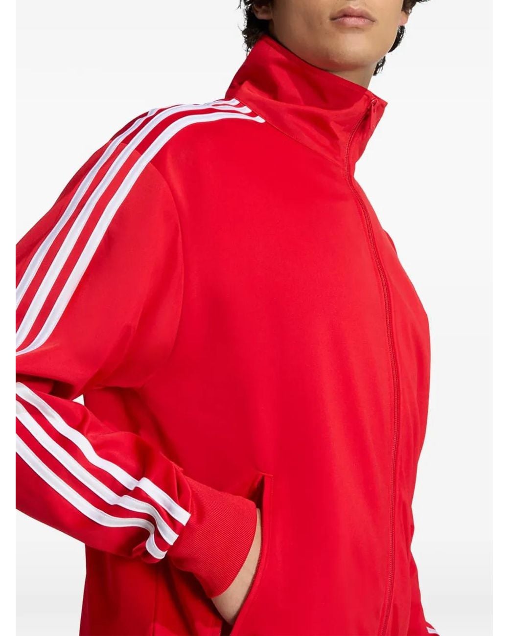 Adidas Red Veste De Survêtement Firebird À Trois Bandes for men