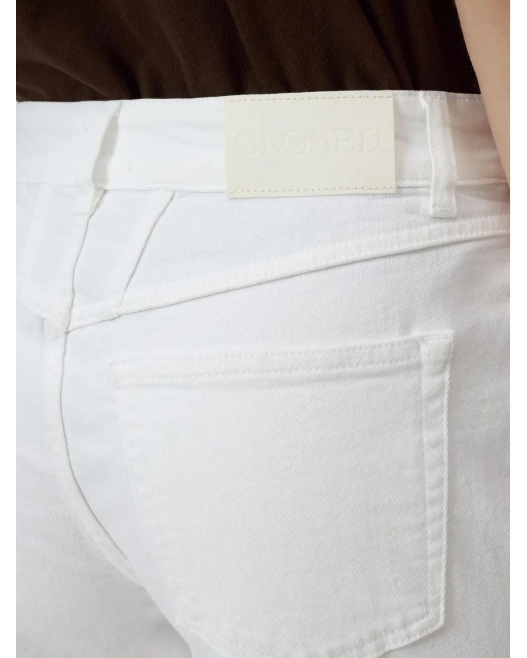 Closed White Milo Mid Rise Jeans